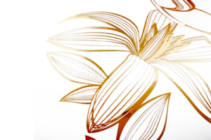 Image florale par marquage à chaud rouge et noir