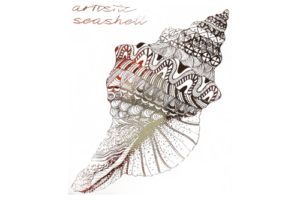 Image tribale artistique par marquage à chaud rouge et noir